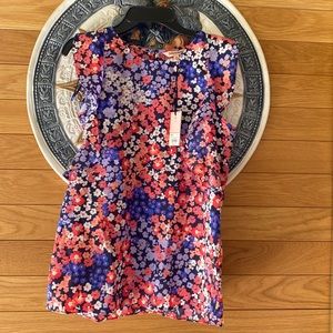 Juicy Couture Floral Ruffle Sleeveless Blouse